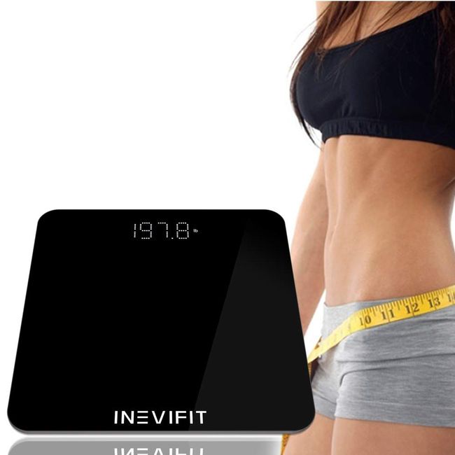 INEVIFIT Bathroom Scale, Highly Accurate Digital Body Weight Scale Up to  400lbs. Includes 5-Year Warranty 