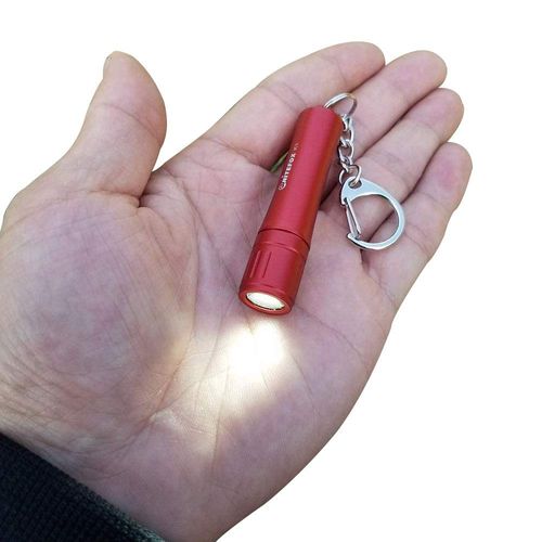 Nitefox Bright Keychain Flashlight K1,high Bright 150 lumens,as Small Flashlight Lantern Candle Camp lamp Waterproof Torch for EDC,Reading,Sleep,Dog Walking,Camping,Hiking (Red)