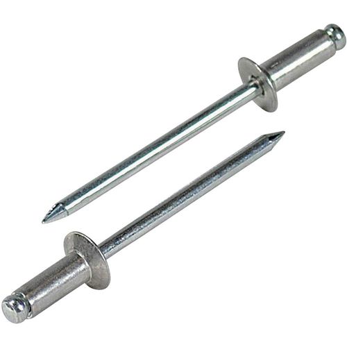 Lobtex (shrimp) Blind Rivet, Countersunk Head, Eco Pack Aluminum/Steel, 4-3 (75 pieces), NSA43KMP, Rivet Diameter: 0.13 inches (3.2 mm) x Rivet Length: 0.32 inches (8.2 mm)
