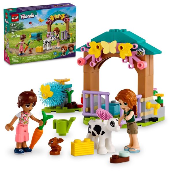 LEGO Friends Autumn’s Baby Cow Shed Farm Animal Toy Playset with 2...