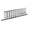 Sealey Ak2747 Socket Set 13Pc 1/4In Sq Drive Deep Lock-On? 6Pt Metric