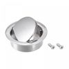 uxcell Finger Flush Pull Handle Outer Dia. 42mm/1.65" Bright Silver with Screw
