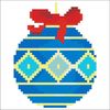 DIAMOND DOTZ DPP2 Kits, Canvas, Blue Bauble, 18 x 18cm