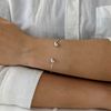 Silverly Women's 925 Sterling Silver Torque Double Ball Open Bangle Bracelet