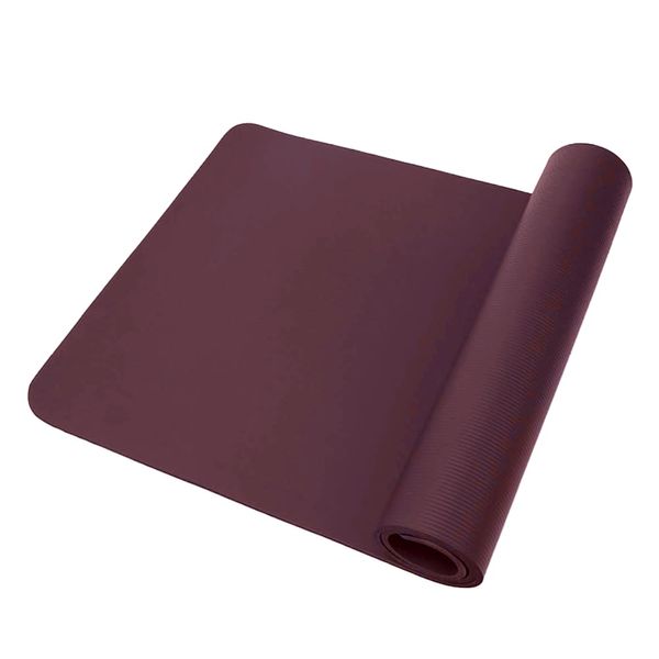 Yoga Mat 10mm Non-Slip Yoga Mat (72.0 x 24.0 x 0.4 inches (183 x 61 x 1 cm), Brown, Stretching, Yoga, Rug, Training, Exercise, Hot Yoga, Cushion, Pilates, Diet, Playmat, Soundproofing, Thick