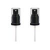 （3 colors）2 Pack Foundation Pump Replacement for MAC and EL Double Wear (Black）