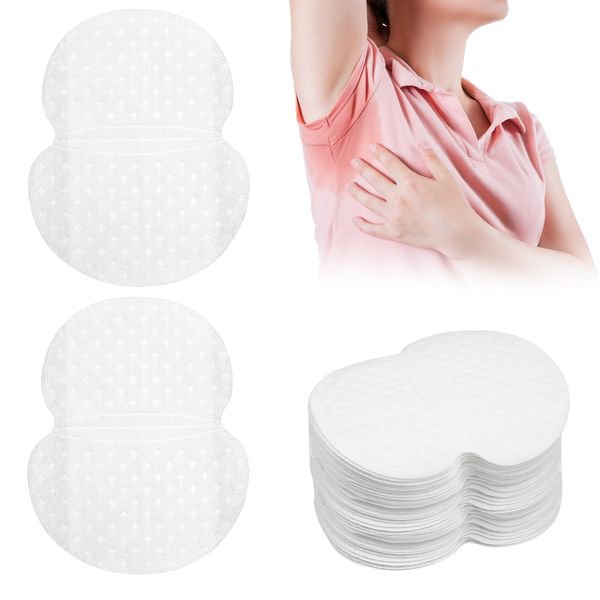 Leikedun Armpit Sweat Pads Disposable Underarm Sweat Pads for Women and Men Self Adhesive Invisible Armpits Sweat Pads to Keep Underarm Dry and Clothes Clean Absorbent Odour Blocker Pads (40 Packs)