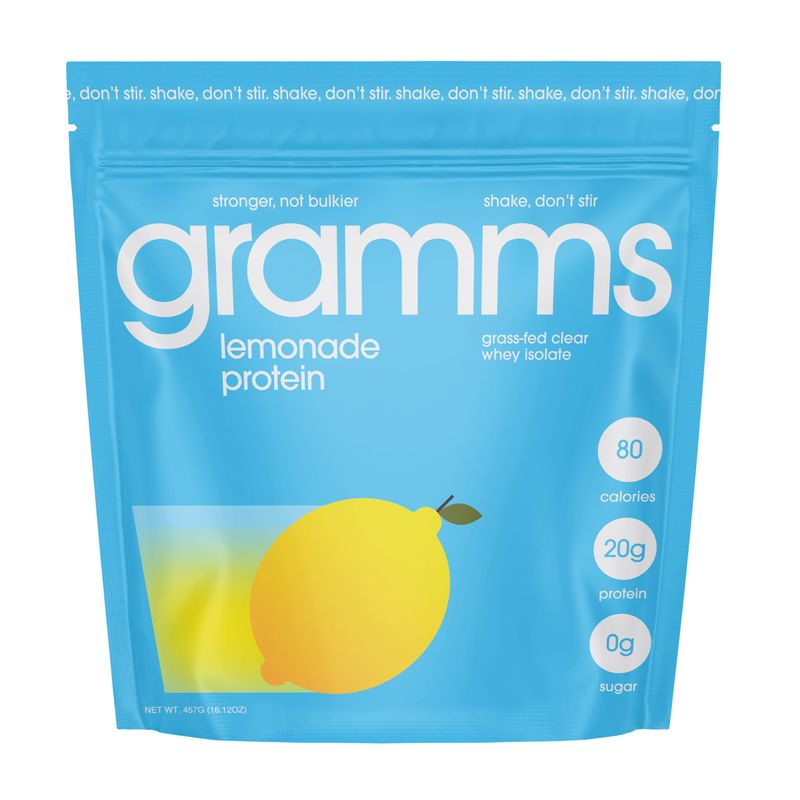 GRAMMS Clear Protein Powder, 18 Servings – 20g Grass-Fed Whey Isolate ...