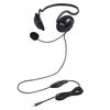 Elecom HS-NB05TBK Headband, 3.5 mm Connection, 4-Pole, Microphone, Binaural, Remote Work, Black