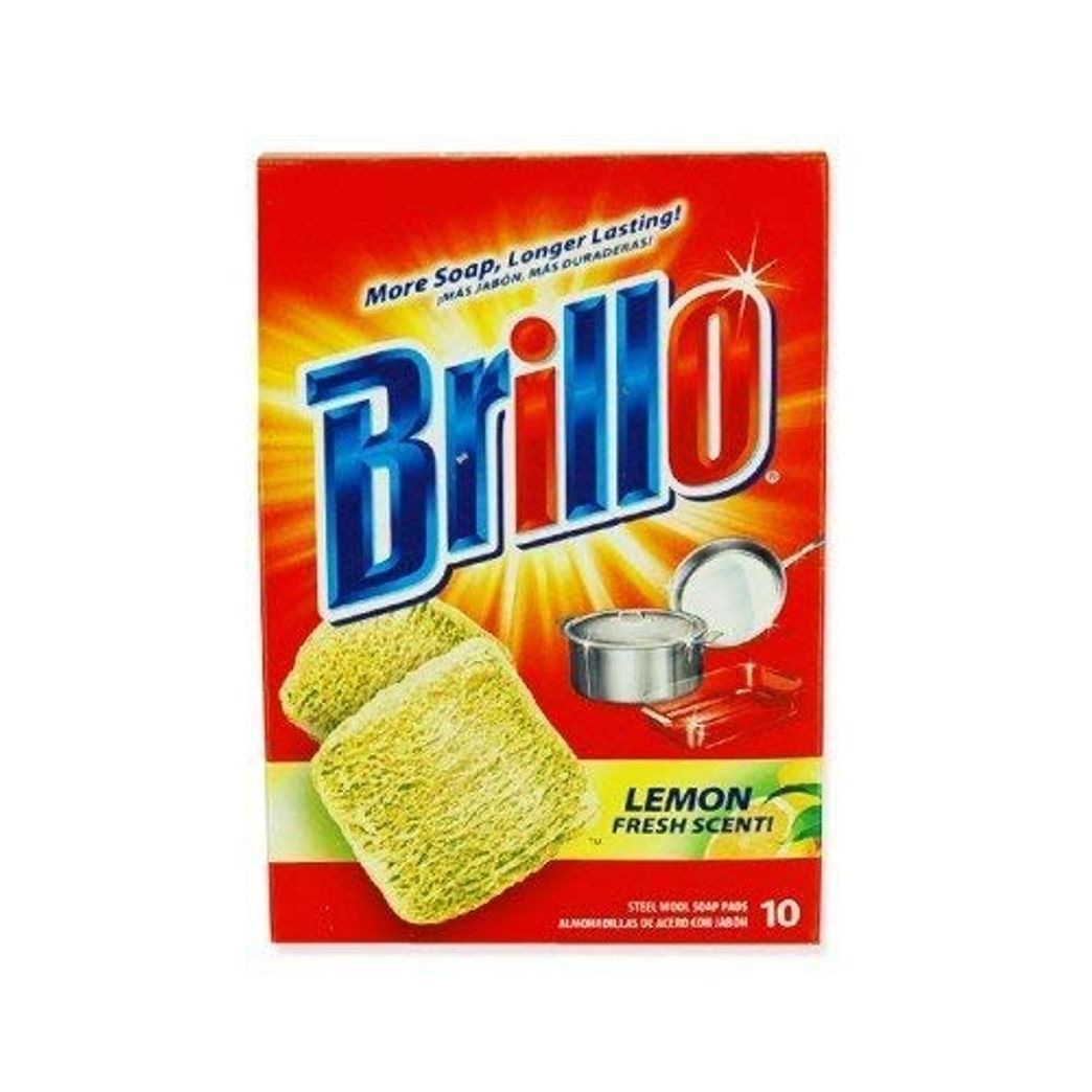 Brillo Steel Wool Soap Pads, Long Lasting, Original Red Scent Cleaning (10  Count, Pack of 1)