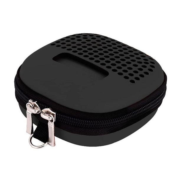 subtel® Lautsprechertasche für Bose SoundLink Micro Lautsprecher Hänge Tasche Musikbox Transport Speaker Case Tragetasche Hülle - stoßfest, gepolstert, schwarz