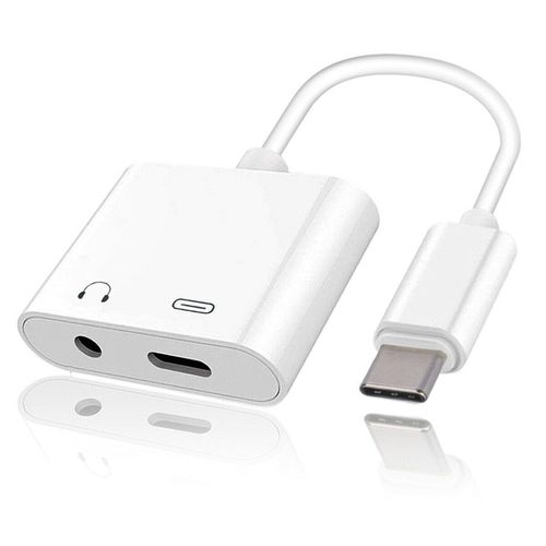 USB-C Headphone Adapter Earphone 3.5mm Jack Type-C Charger Port Compatible with iPad Pro 12.9" (3rd/4th/5th/6th Gen), Splitter Mic Support Hands-Free Headset Adaptor