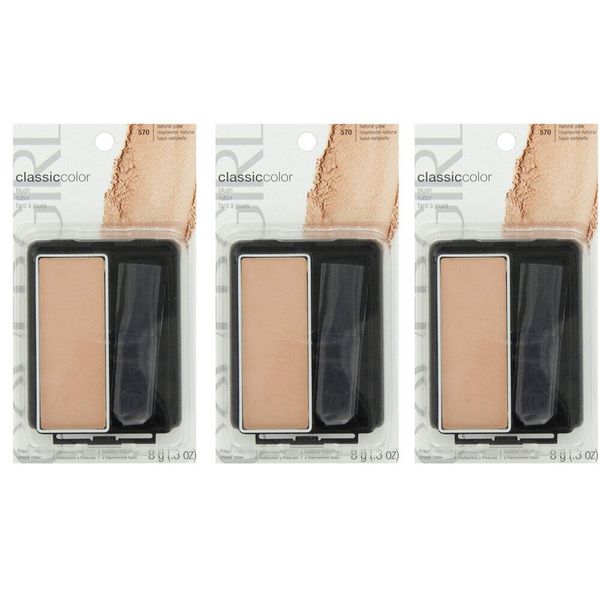 Pack of (3) New CoverGirl Classic Color Blush, Natural Glow [570], 0.3 oz