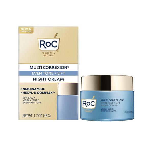 RoC Multi Correxion 5 in 1 Restoring/Anti Aging Facial Night Cream with Hexinol, 1.7 Oz (Packaging May Vary)