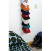 Perfect Curve Baseball Cap Rack Organizer System– 36 Caps Hold, 12 clips, Black