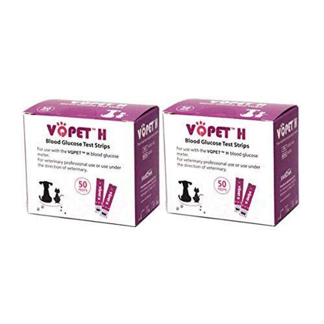 VQ PET H Blood Glucose Test Strips 100 Count for Pet