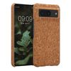 kwmobile Case Compatible with Google Pixel 8 Case - Cover with Cork Finish - Light Brown