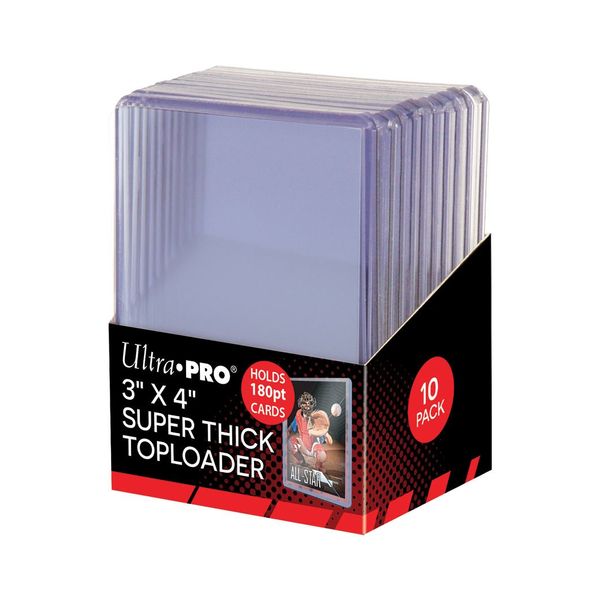 Ultra Pro 3" X 4" Super Thick 180PT Toploader 10ct