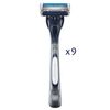 Barbasol Ultra 6 Plus Premium Disposable Razor Value Pack Bundle (3 Packs/9 Total Razors)
