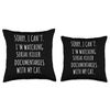 Serial Killer Documentaries With My Cat True Crime Gift Throw Pillow