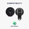 kwmobile Silicone Key Fob Cover Compatible with Mini 3 Button Car Key Smart Key