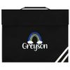 TeddyT's Personalised Rainbow School Embroidered Name Book Bag (Black)