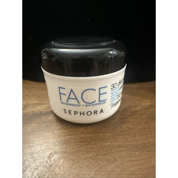 Sephora Face  Waterproof Eye Makeup Removing Pads 30 Count Sealed Jar