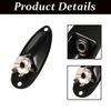 Boat Input/Output Jack Plate Socket with 6.35mm Jack Compatible with Fender Strat Electric Guitar (Silver)