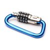 EyezOff 3.5" Carabiner Aluminum Multi Purpose Lock 4-Dial Combination D-Shape (Blue)
