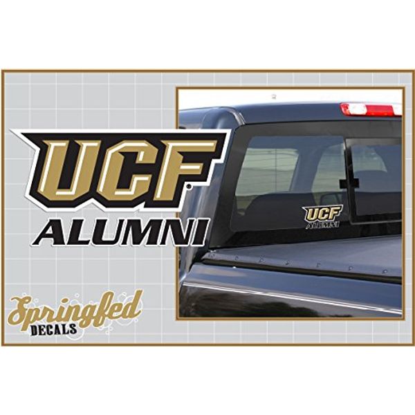 UCF Knights ALUMNI w/ UCF Straight Logo 6" Vinyl Decal Central Florida Knights Car Window Sticker