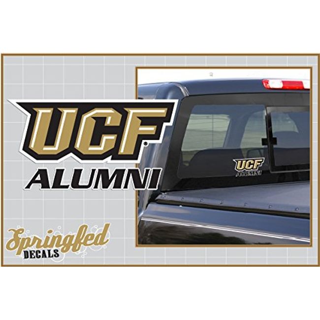 UCF Knights ALUMNI w/ UCF Straight Logo 6" Vinyl Decal Central Florida Knights Car Window Sticker