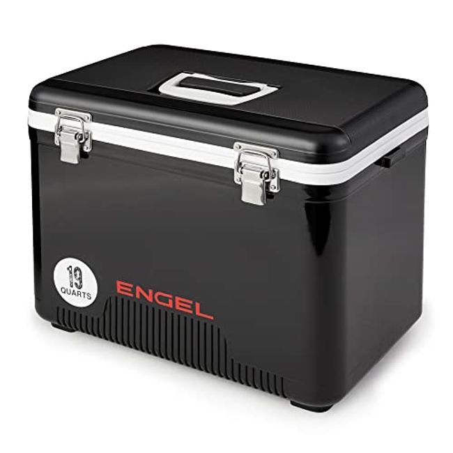 Engel UC19 19qt Leak-Proof, Air Tight, Drybox Cooler and Small Hard Shell Lunchbox for Men and Women in Black