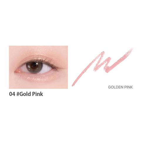 lilybyred Starry Eyes 9 to 9 Gel Eyeliner - K-Beauty, Long-Lasting, Waterproof, Smudge-Proof, 0.5g, 04_Gold Pink