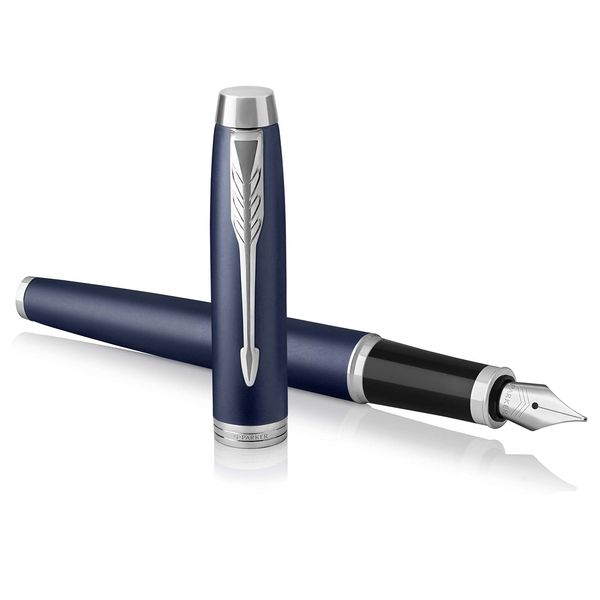 Parker IM Fountain Pen | Matte Blue | Medium Nib with Blue Ink Refill | Gift Box