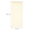 Relaxdays String Curtain, Pull-through, can be shortened, for Doors & Windows, Decorative, Washable, 90x245 cm, Beige, Polyester