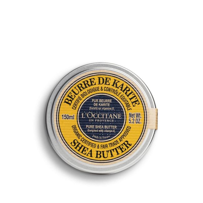 L'Occitane Eco-Cert Organic Certified & Fair Trade Approved Pure Shea Butter Enriched with Vitamin E, 5.2 oz.