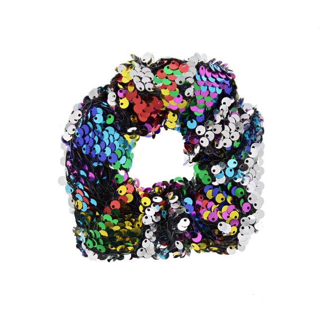 Zac's Alter Ego Rainbow Sequin Scrunchie - Elasticated & Unique