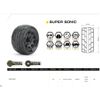 Powerhobby 1/10 2.8 ST Super Sonic Belted Tires (4) Associated