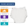 MABIS Waterproof Incontinence Underwear for Disabled, Elderly, Handicapped, Potty Training, Pregnancy or Postpartum, Snap On, Large 38-44 Inches