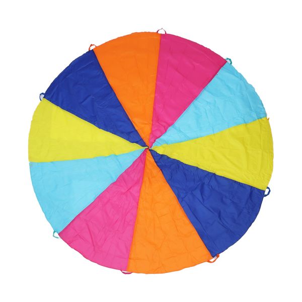 Nvatorfox 10ft Rainbow Parachute, Play Parachute Toy for Kids, Parachute with Handles Indoor & Outdoor Play Equipment