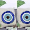 Evil Eye, Pillow Cover Blue.