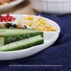 KINGOZOYI Pack of 2 Serving Trays Snack Plates for Snacks, Round