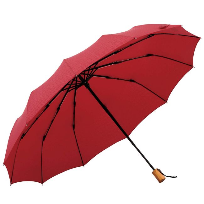 mabu Edo SMV-40542 12-Rib Folding Umbrella, Crimson x Seven Treasures