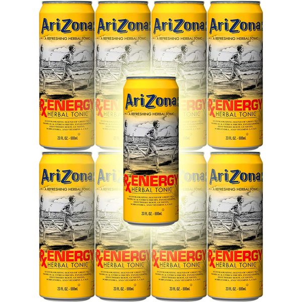 Arizona Tea RX Energy Herbal Tonic, 23 Ounce Cans (Pack of 8, Total of 184 Oz)