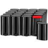 20 Pack 15g Plastic Oval Deodorant Containers Empty Lipstick Balm Tubes Twist-Up Cosmetic Tube Bottle with Cap for DIY Chapstick Lotion Sticks Vials Crayon - Black
