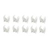 fiXte 15mm (5/8 inch) Plastic Pipe Clip White Snap in Design. Single Screw Fixing. (10)