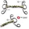 OTTE Double Jointed Elevator Horse Bit with German Silver mouthpiece and Lozenge Snaffle (5.5")