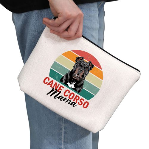 G2TUP Italian Mastiff Dog Lover Gift Cane Corso Mama Makeup Bag Cane Corso Owner Cosmetic Bag Mastiff Dog Mom Gift (Cane Corso Mama MB)