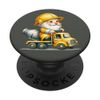 Funny Construction Worker Gnome Dad For Men Concrete Mixer PopSockets Adhesive PopGrip