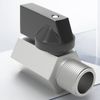 TAILONZ PNEUMATIC 3/8" Copper Nickel Ball Valve Disconnect Switch, 3/8 PT External Thread x Internal Thread Pipe Fitting